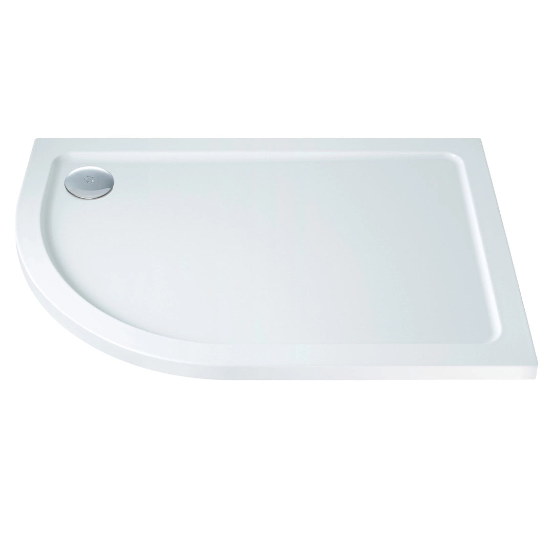 Shires White Offset Quadrant Low Profile Shower Tray