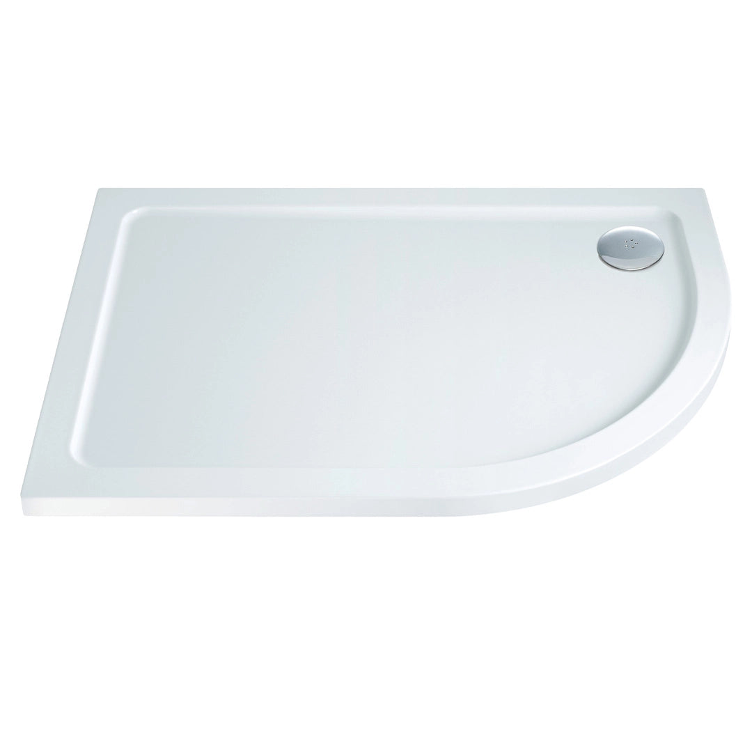Shires White Offset Quadrant Low Profile Shower Tray
