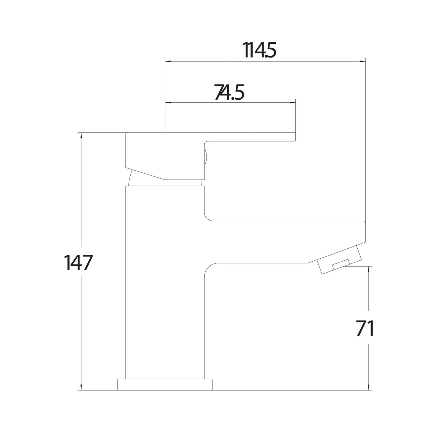 Favour Mono Basin Mixer Tap with Push Waste