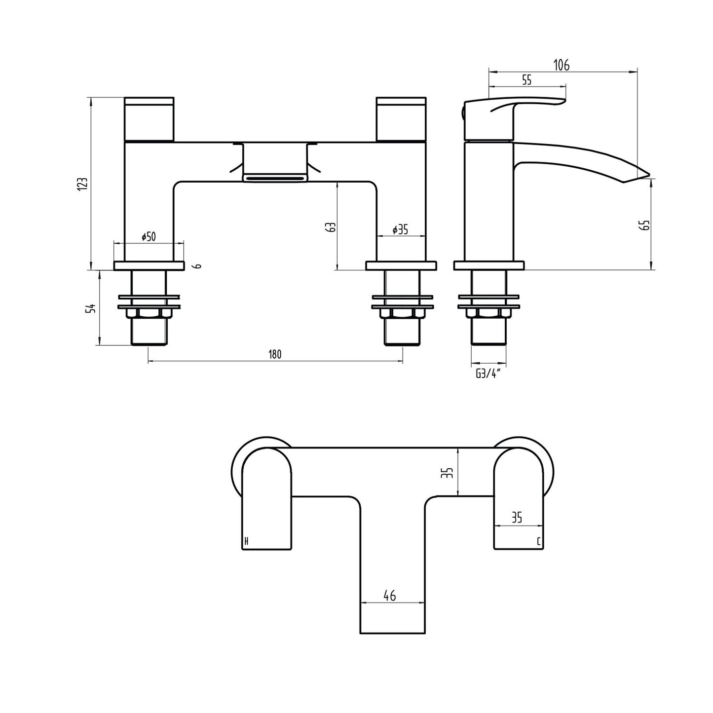 Belini Bath Filler Tap
