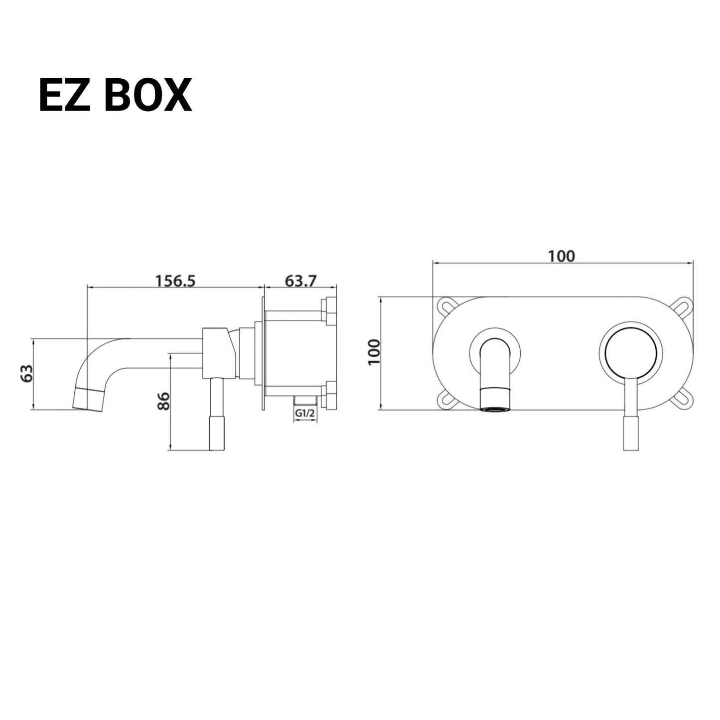 Premier Wall Mounted Mono Basin Mixer Tap