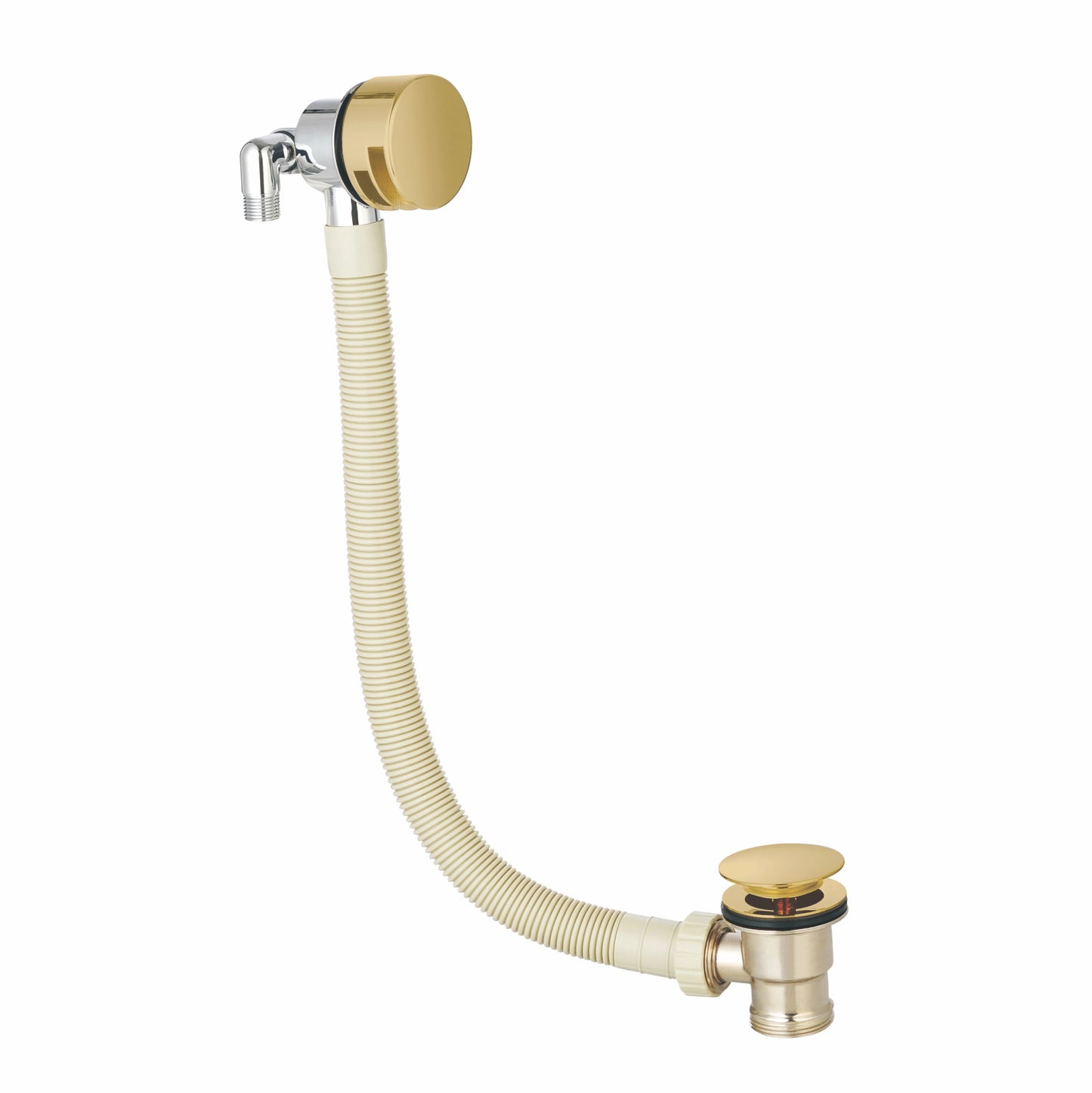 Valve Controlled Round Bath Filler and Overflow