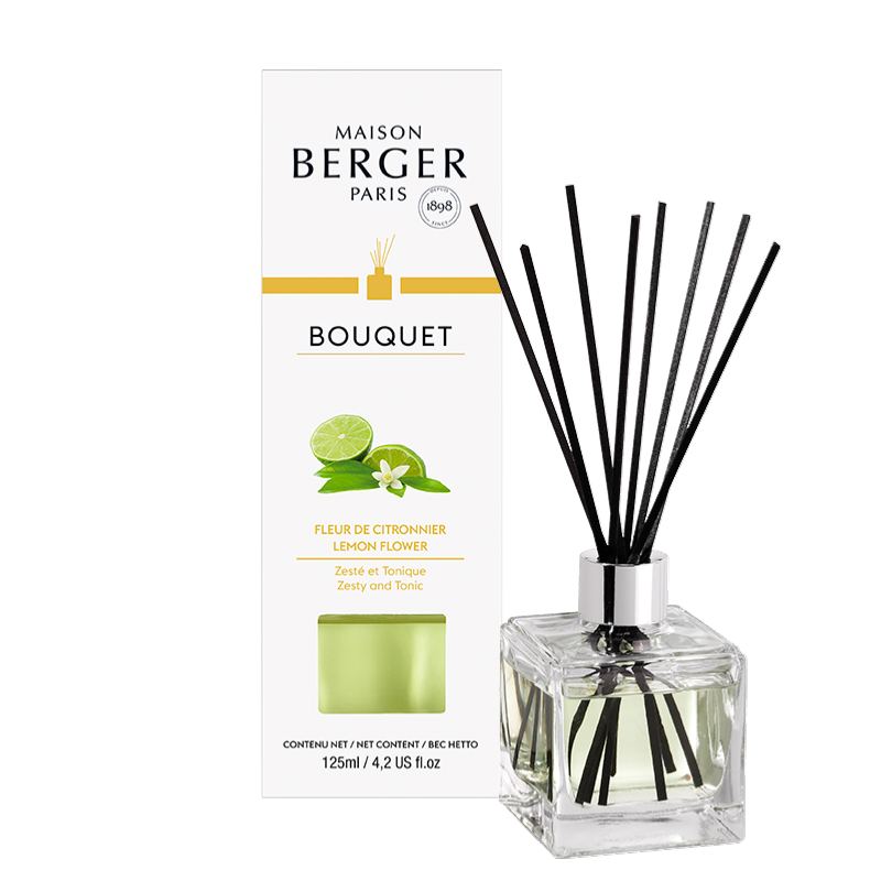 Lemon Flower Clear Cube Scented Bouquet