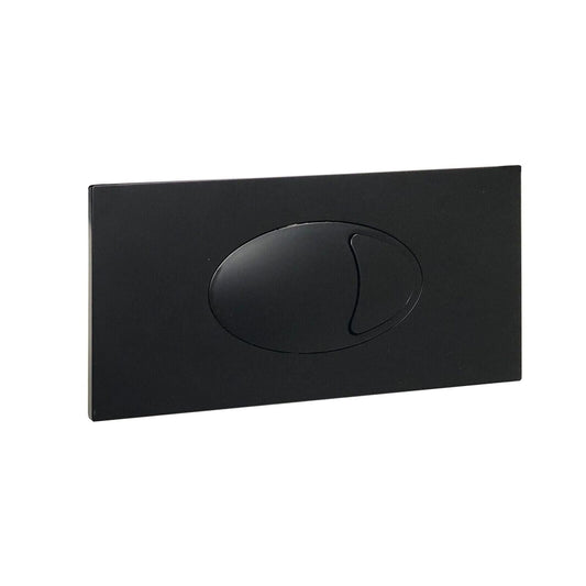 Large Black Dual Flush Push Button & Plate