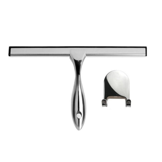 Stainless Steel Shower Scraper with Stick On Hook