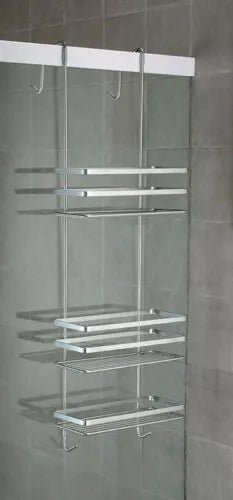 Chrome Tidy Cubicle 3 Tier Stainless Steel Wire Basket Euroshowers