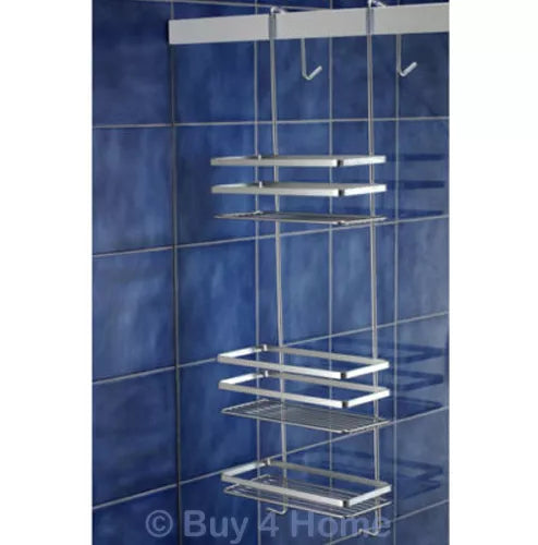 Chrome Tidy Cubicle 3 Tier Stainless Steel Wire Basket Euroshowers