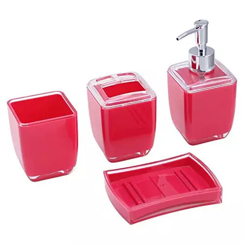 Square 4 Piece Bathroom Accessory Set