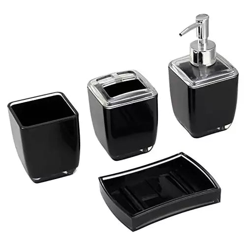 Square 4 Piece Bathroom Accessory Set