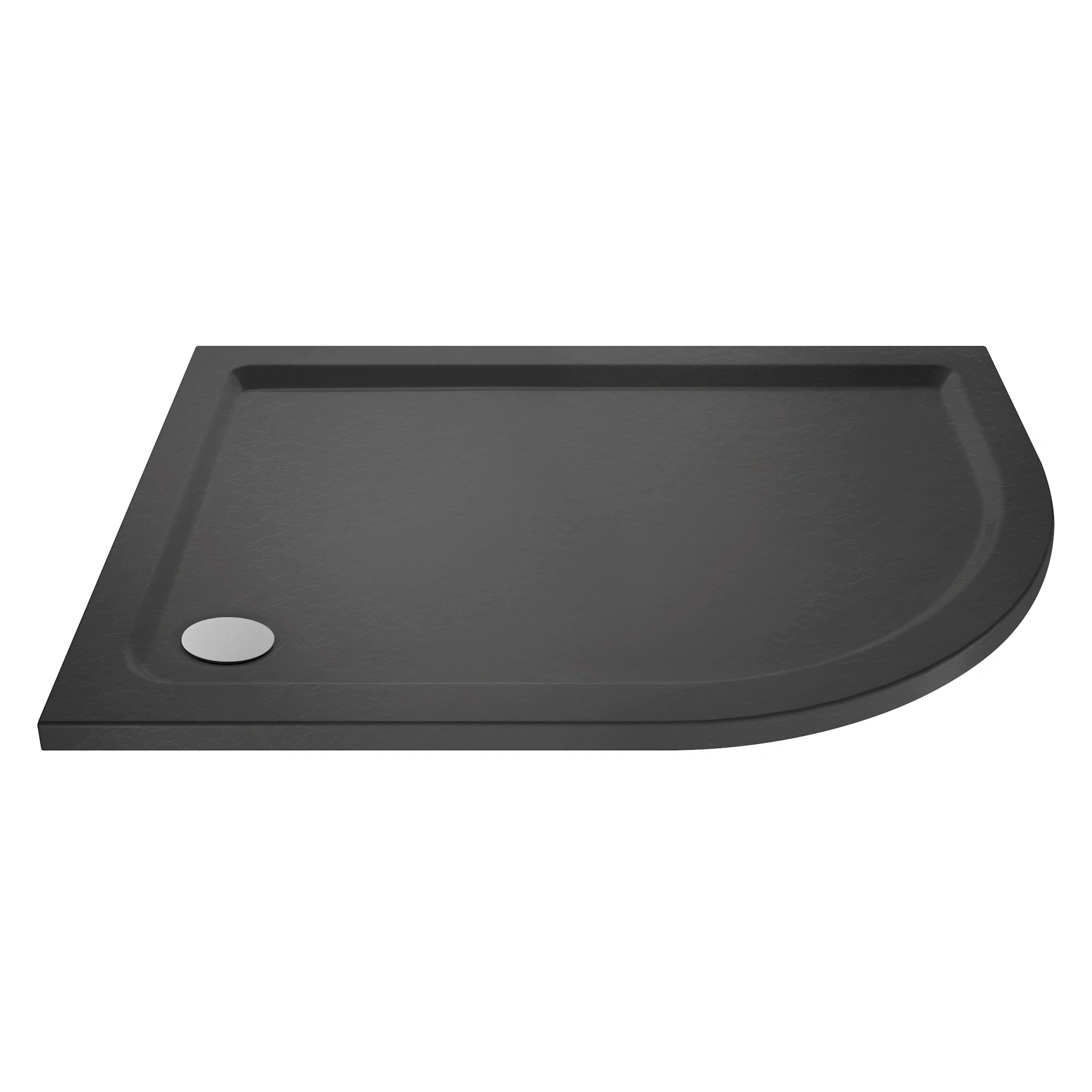 Nuie Slate Grey Offset Quadrant Slimline Shower Tray