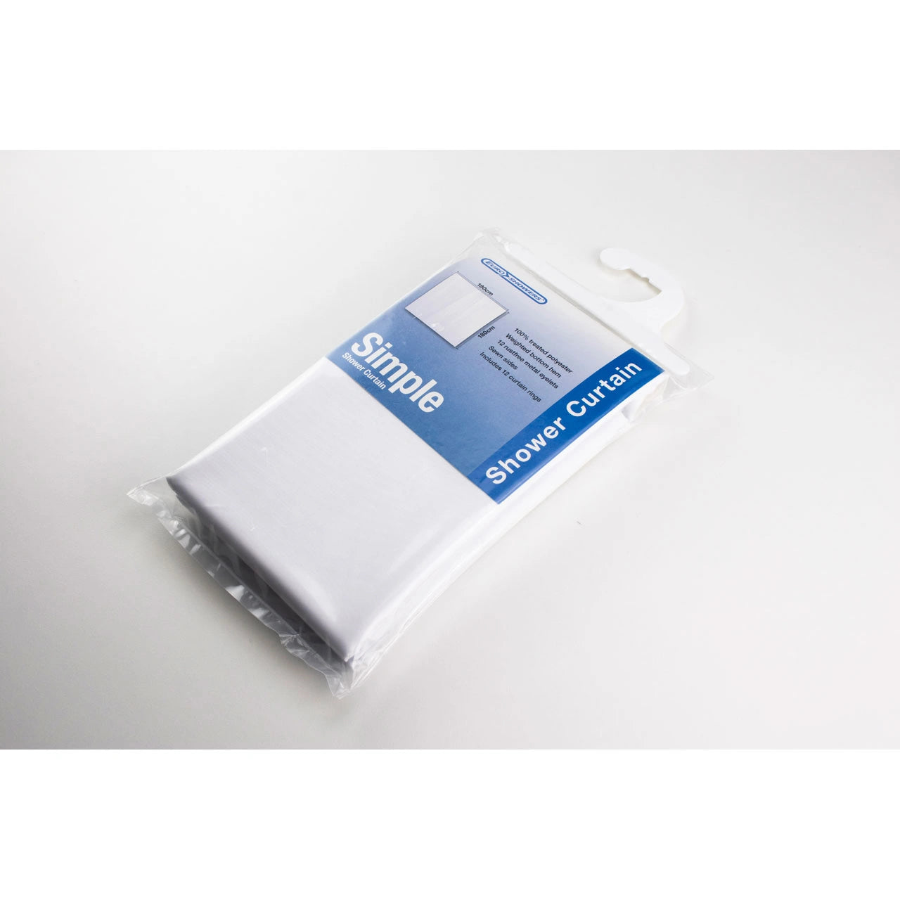 Simple White Shower Curtain