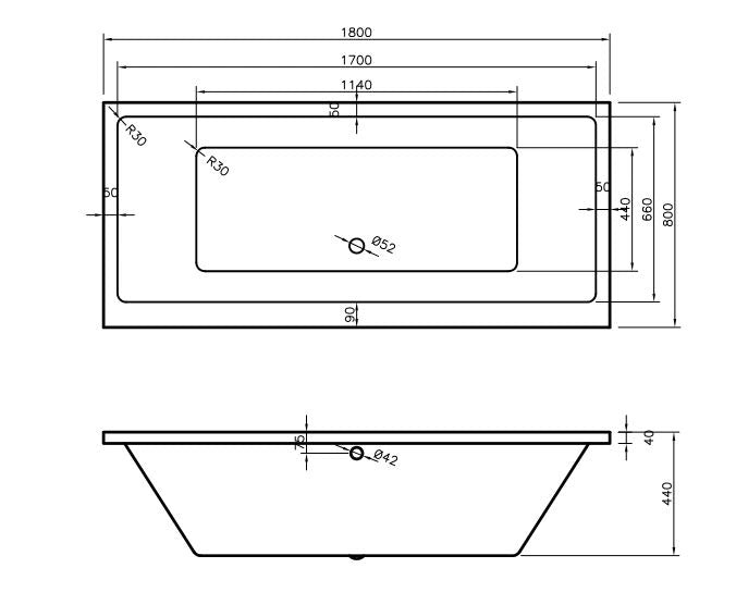 Kelso Double Ended Bath