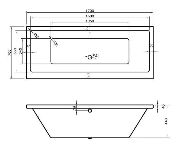 Troon Double Ended Bath