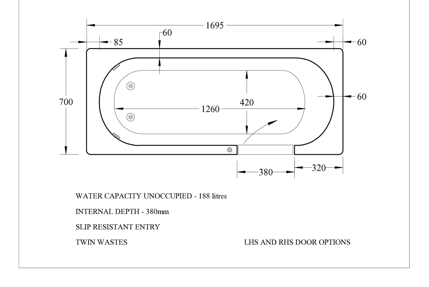 Avrail RV Shower Bath