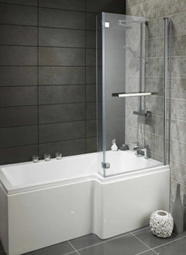 Skye L Shaped Shower Bath With Screen & Panels