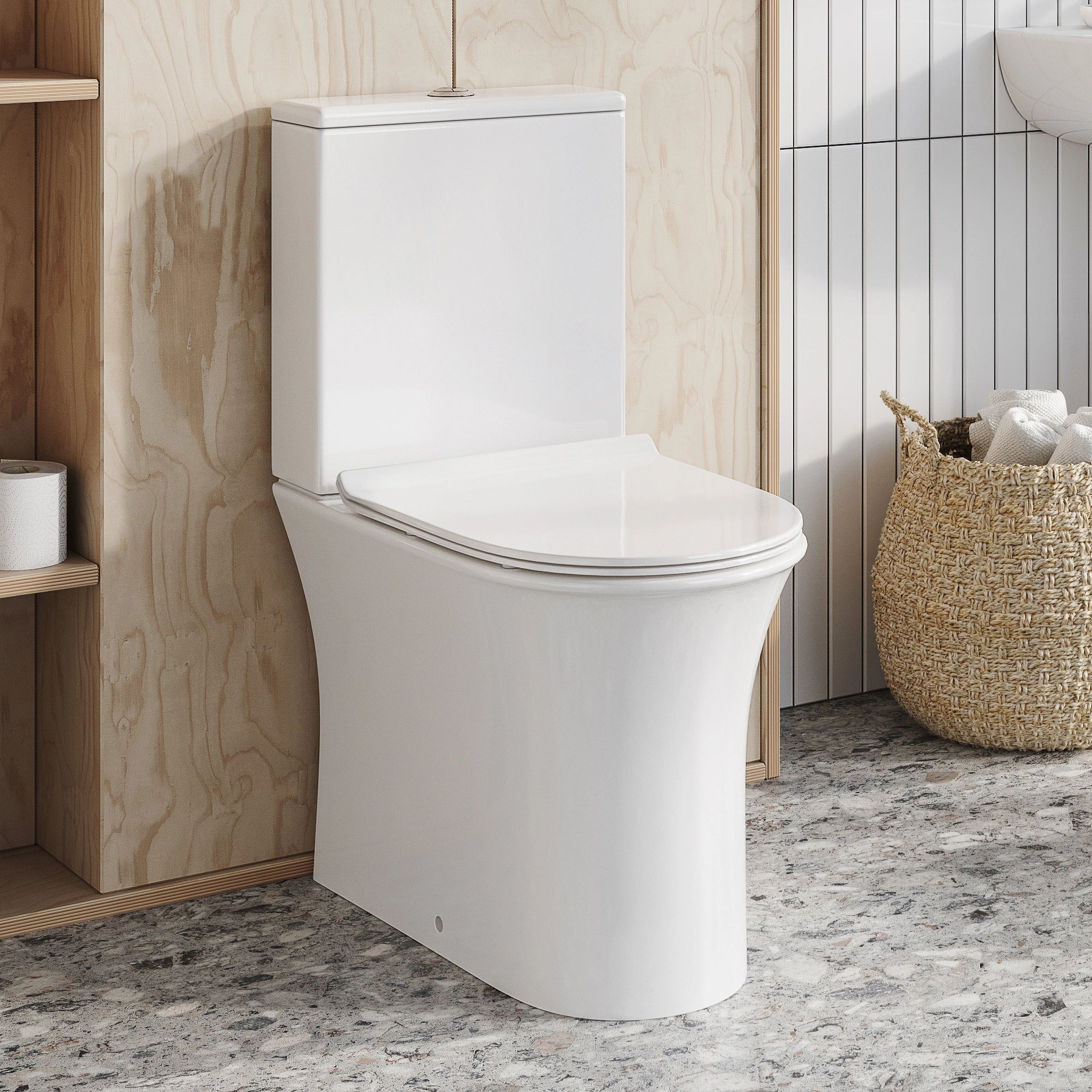 A Closed Coupled Toilet