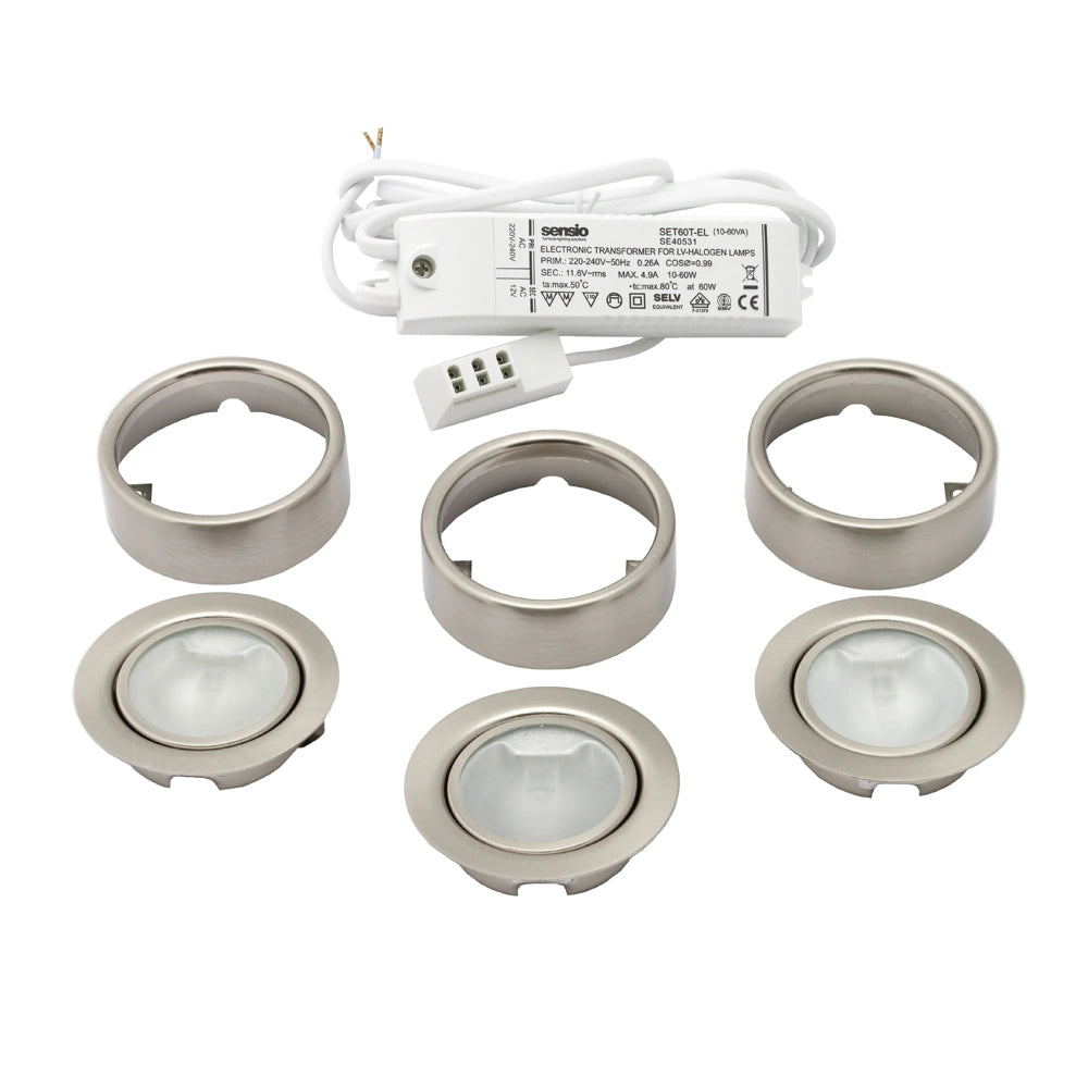 Sesnio Surface Light 3 Light Kit 20W - Steel