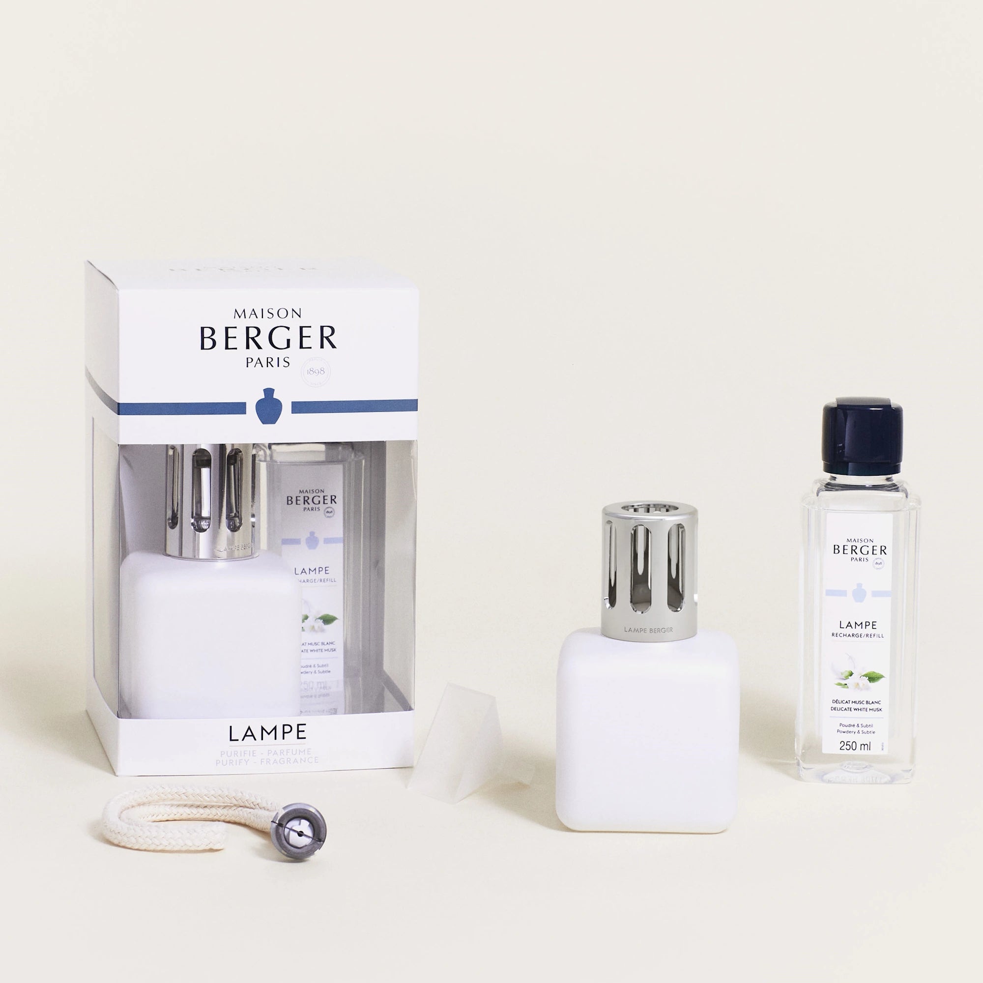 Ice Cube Frosted Cube Delicate White Musk Lamp Berger Gift Pack