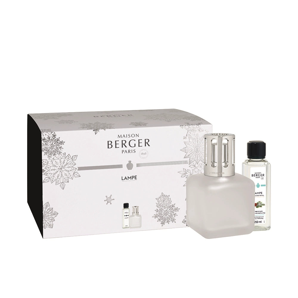 Ice Cube Winter Frosted Cube Festive Fur Lamp Berger Gift Set