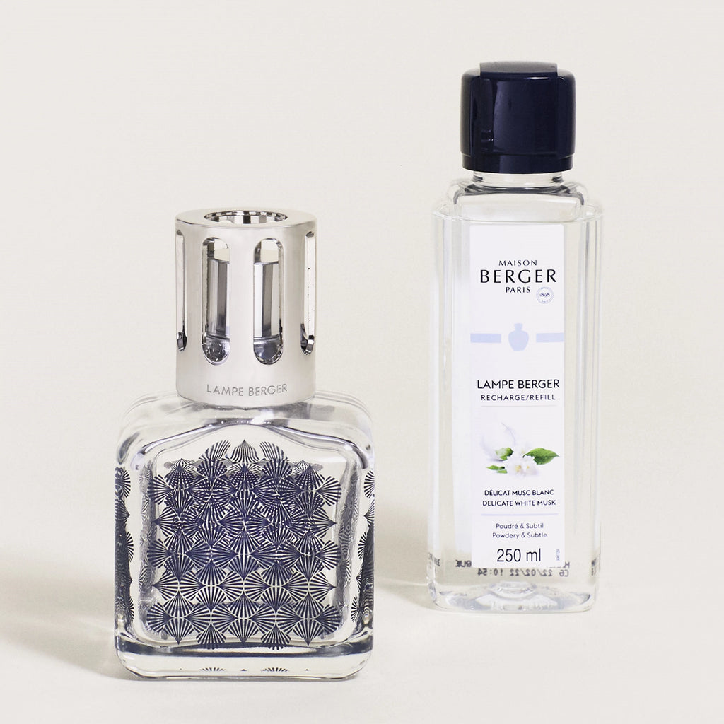 Ginkgo Ice Cube Lampe Berger Delicate White Musk Gift Set