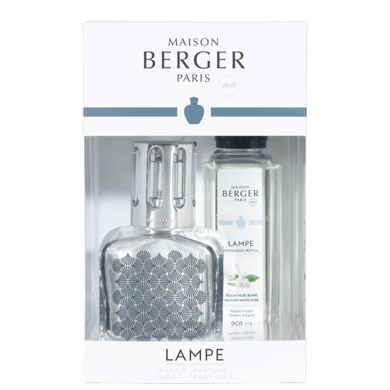 Ginkgo Ice Cube Lampe Berger Delicate White Musk Gift Set