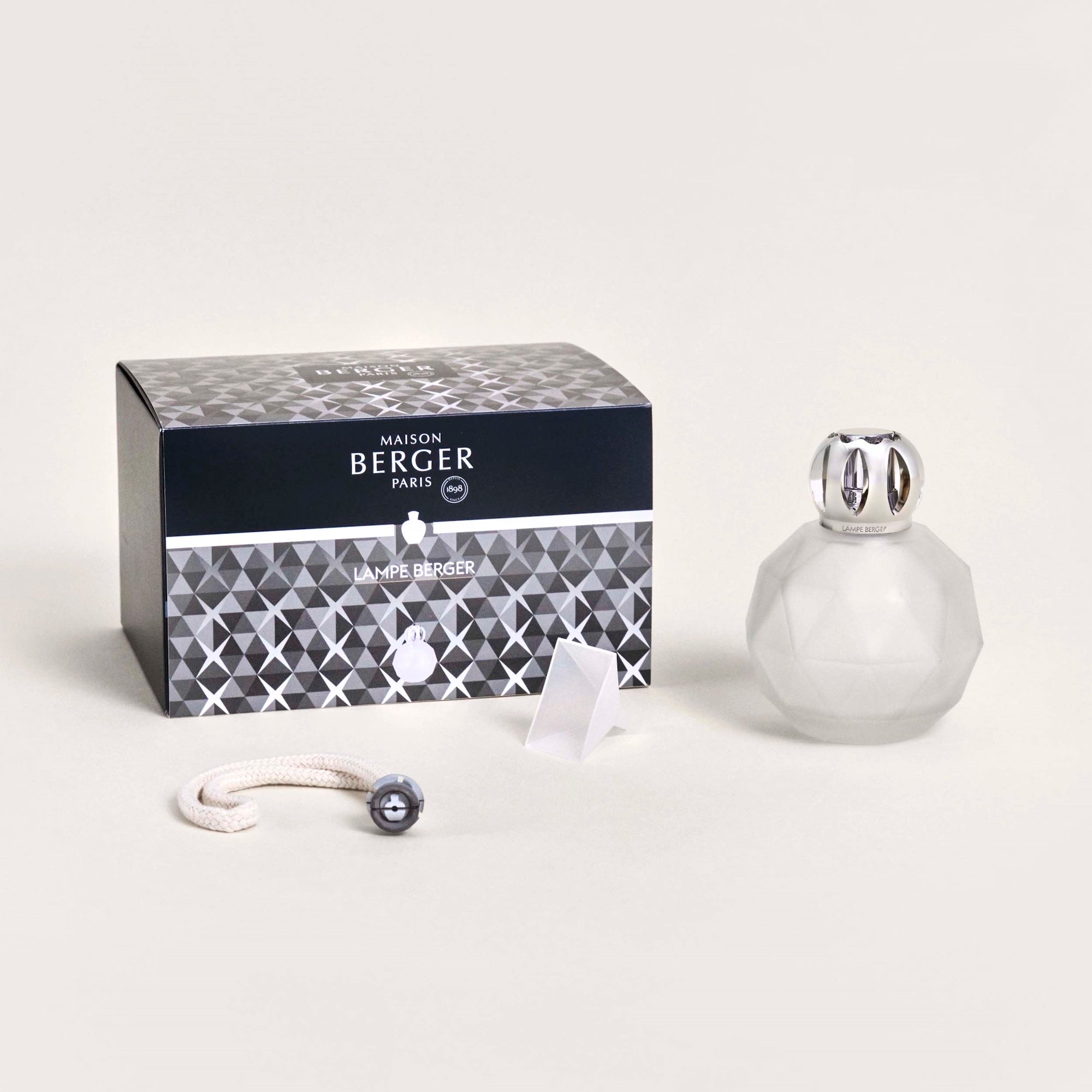 Geode Frosted White Lampe Berger
