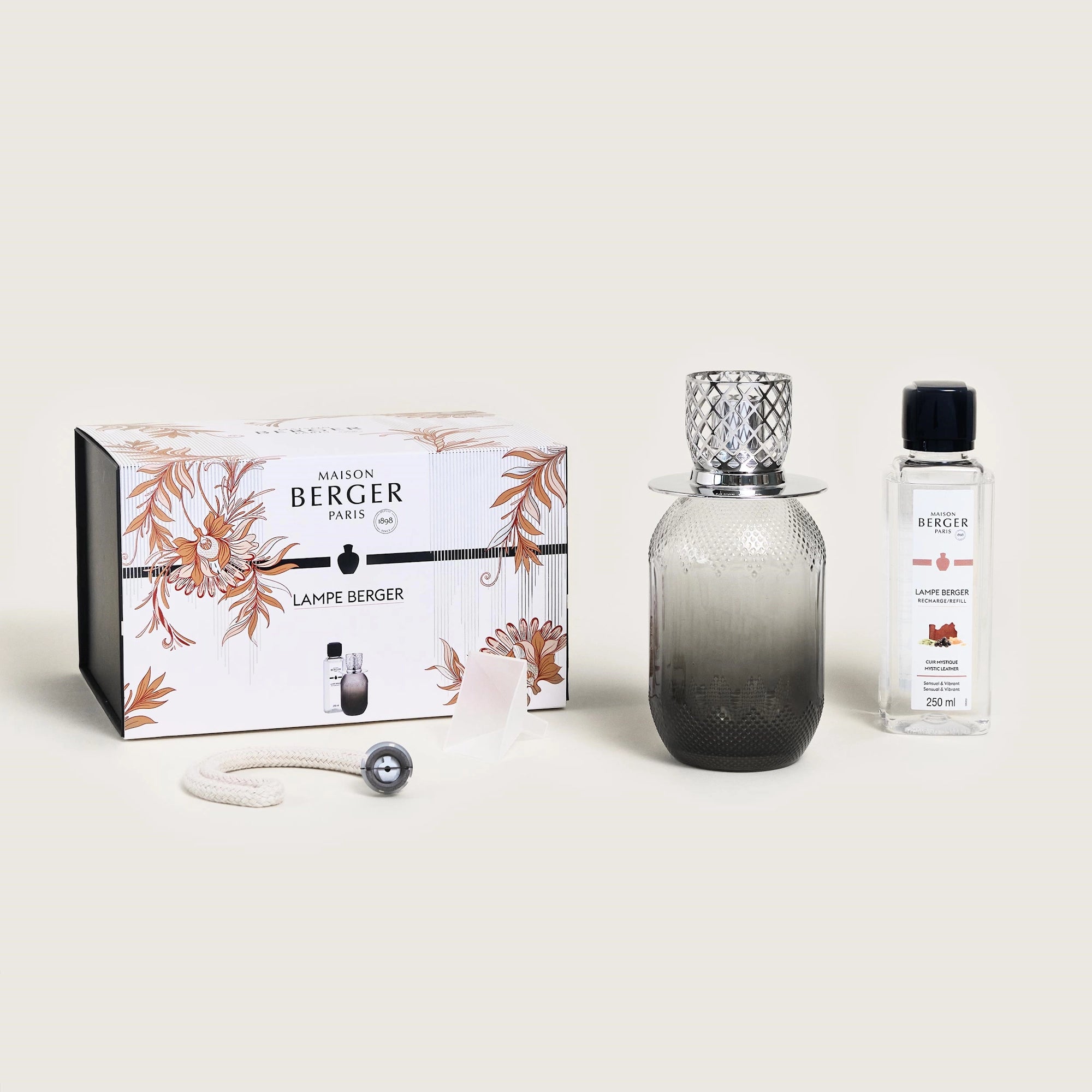 Evanescence Grey Mystic Leather Lamp Berger Gift Set
