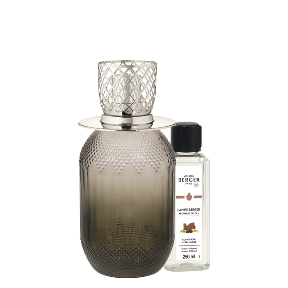 Evanescence Grey Mystic Leather Lamp Berger Gift Set