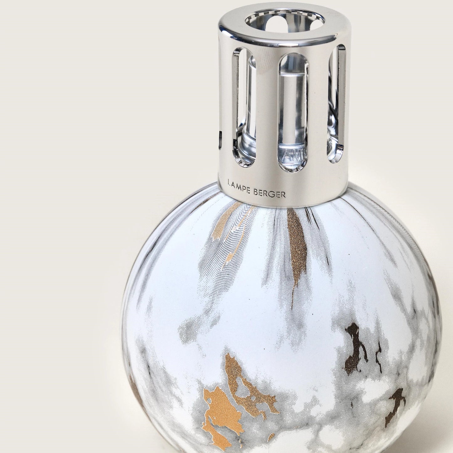 White Marbled Lamp Berger