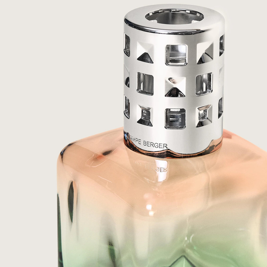 Peach / Green Ice Cube Lamp Berger Gift Set