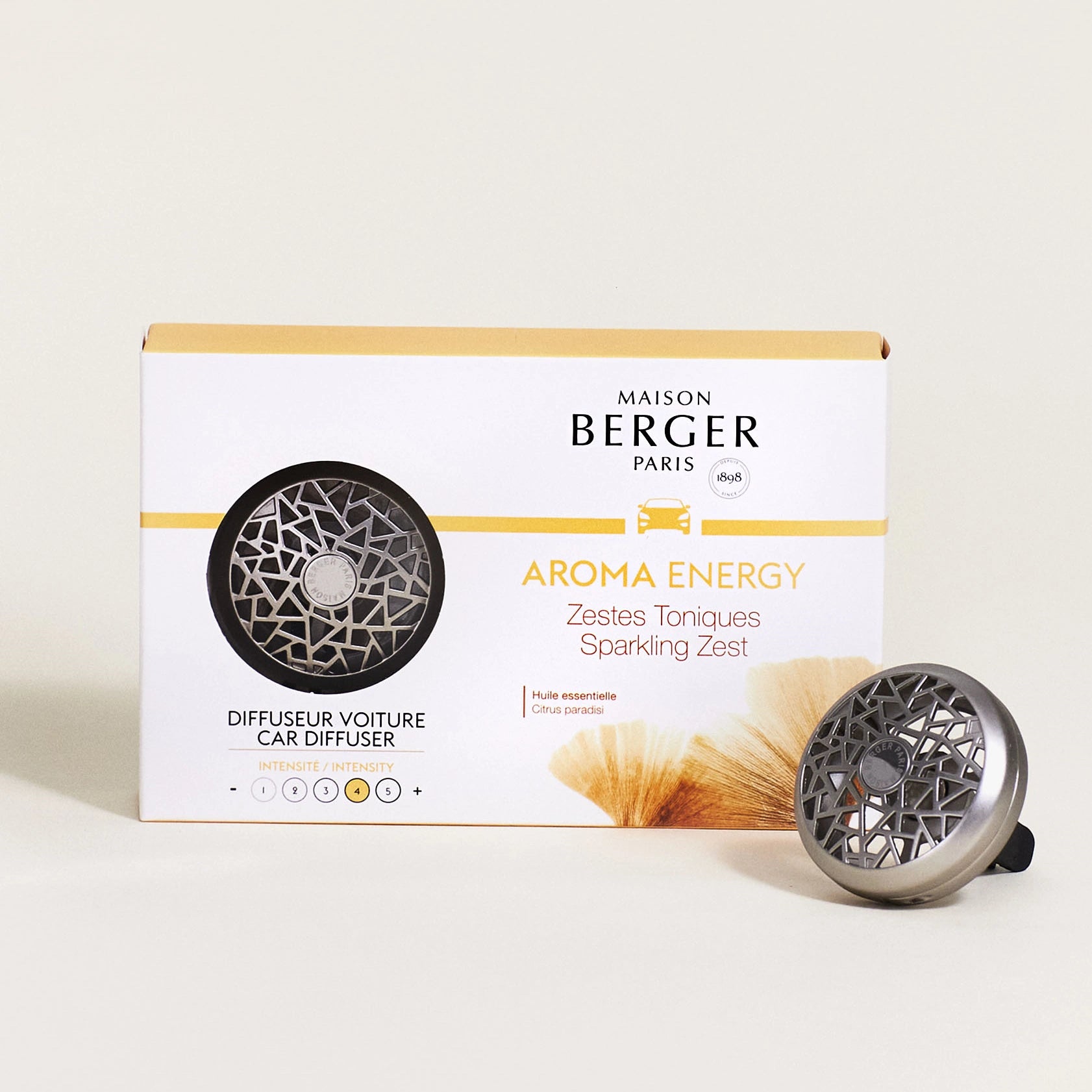 Aroma Energy Sparkling Zest Car Diffuser Gift Set