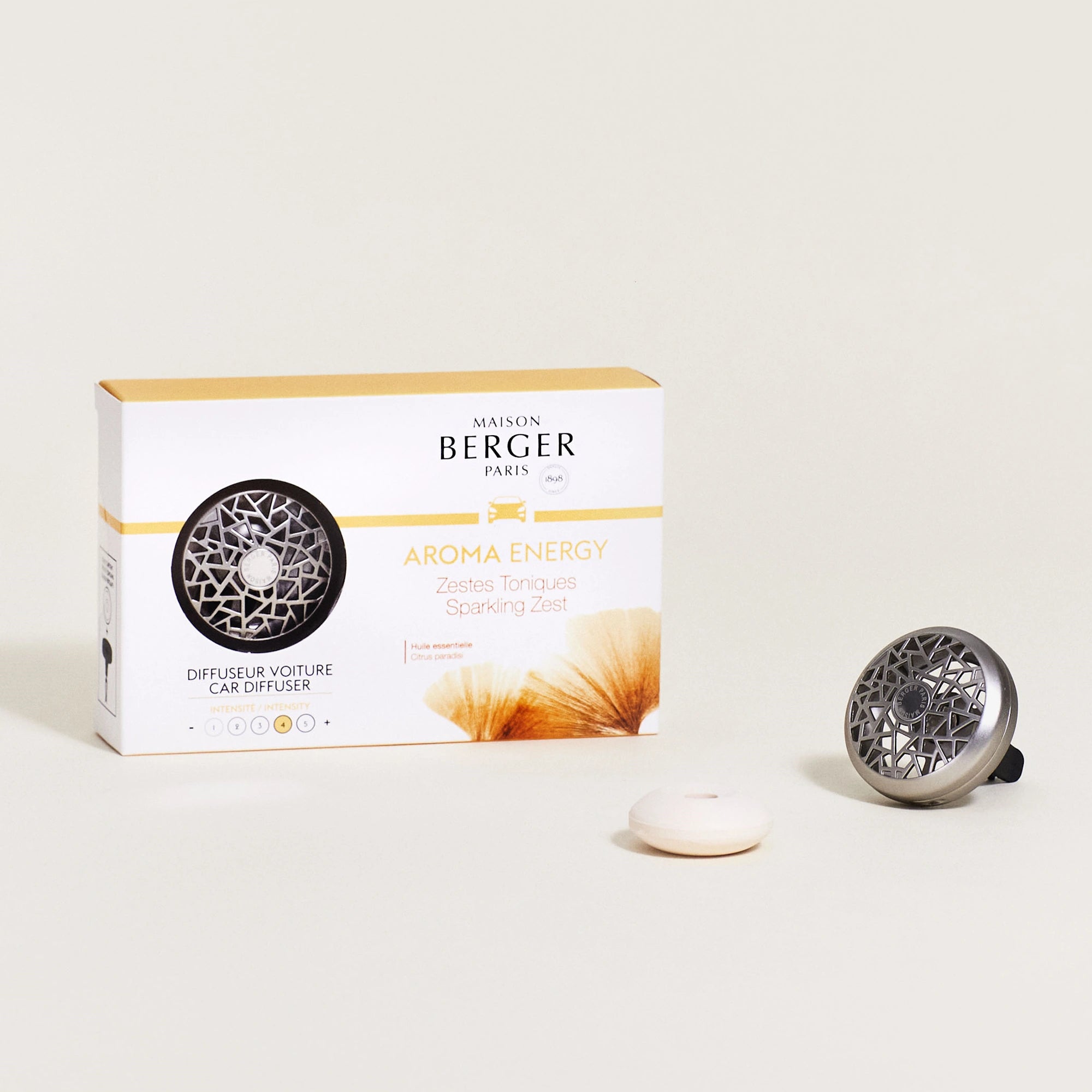 Aroma Energy Sparkling Zest Car Diffuser Gift Set
