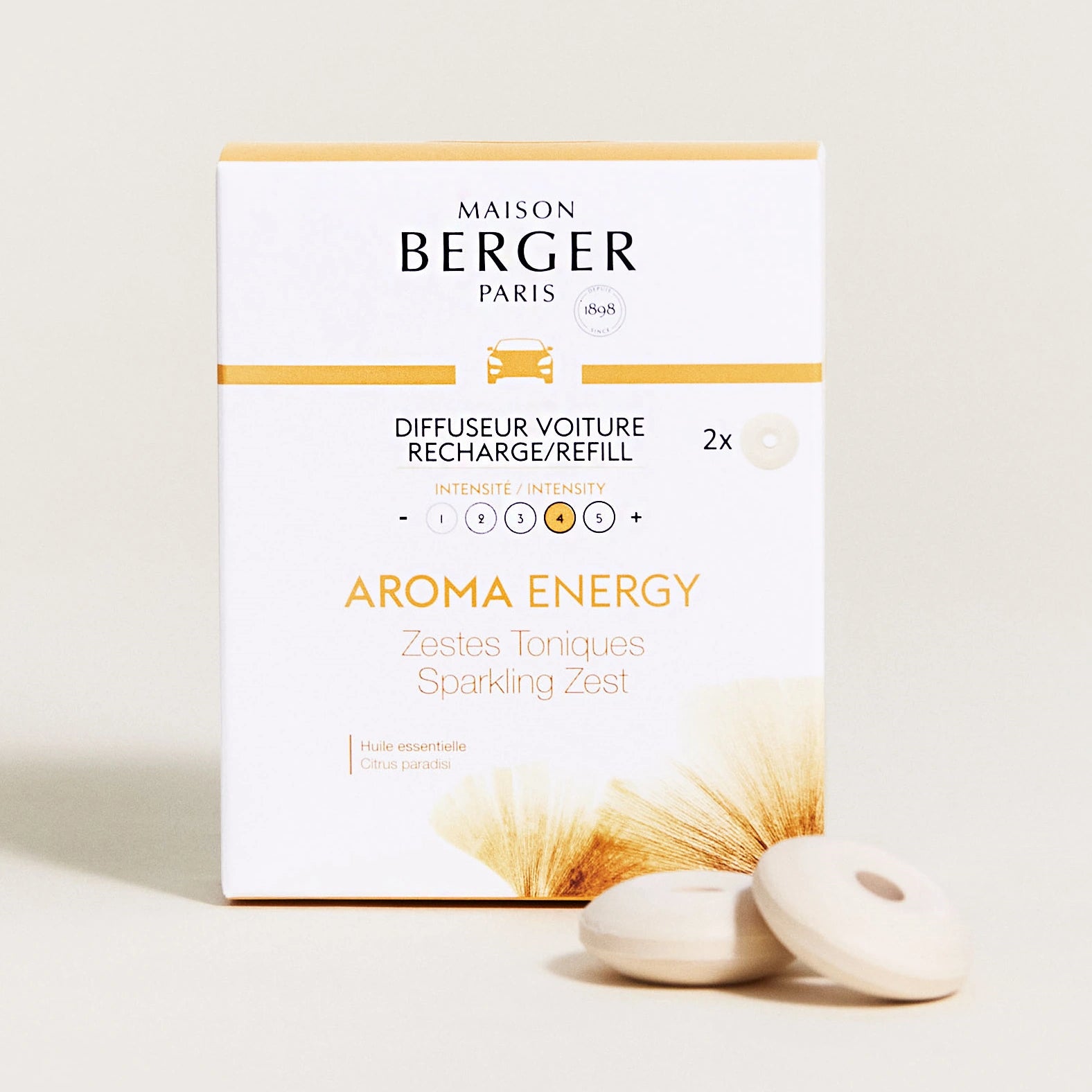 Aroma Energy Sparkling Zest Car Diffuser Refills