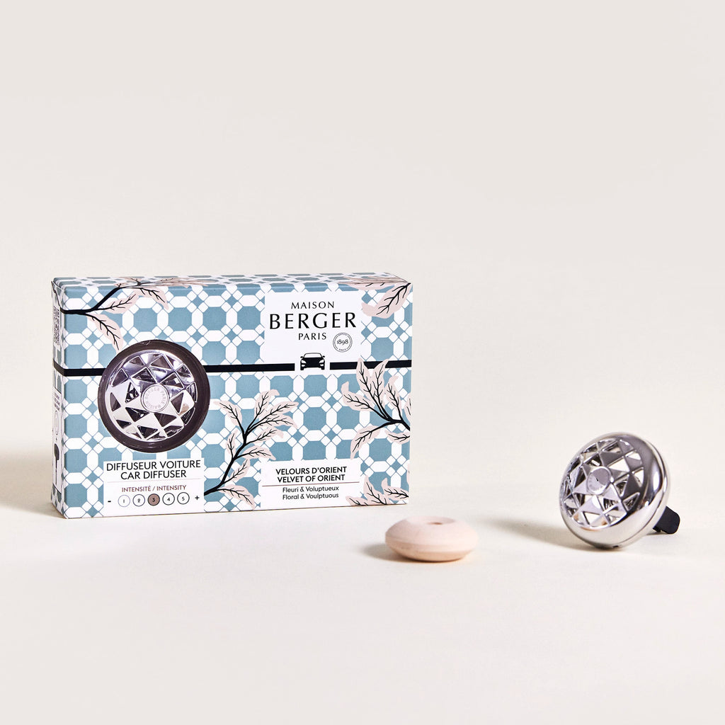 Adagio Silver Car Diffuser Gift Set