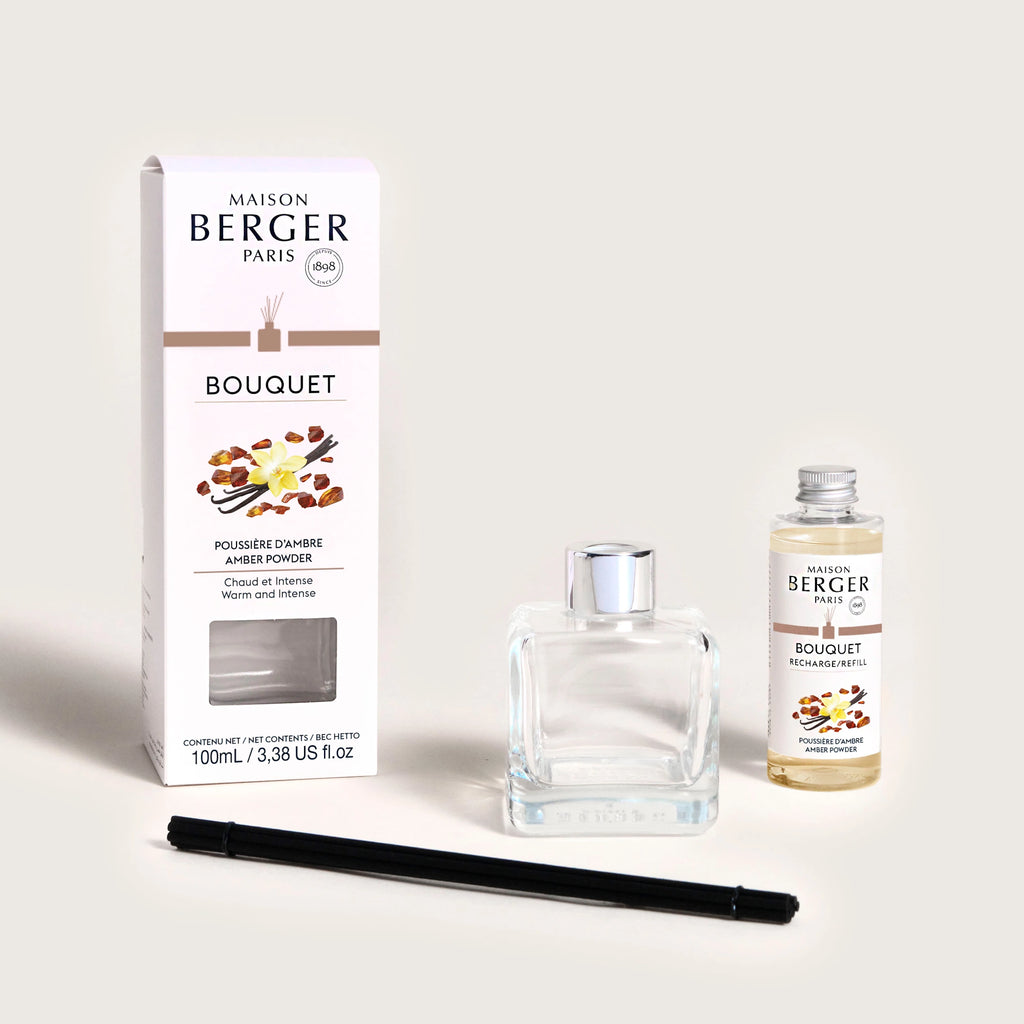 Amber Powder Clear Cube Scented Bouquet