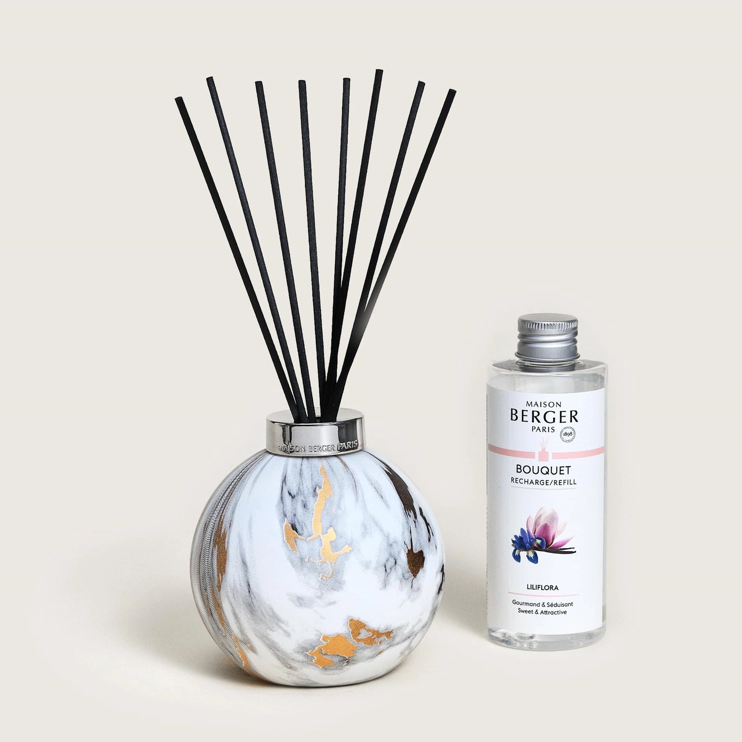 White Marbled Scented Bouquet Diffuser Gift Set