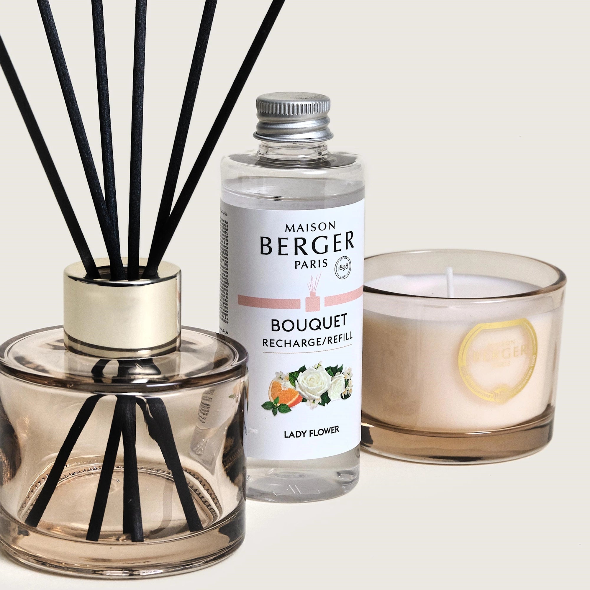 Eternity Nude Mini Bouquet & Candle Duo Gift Set