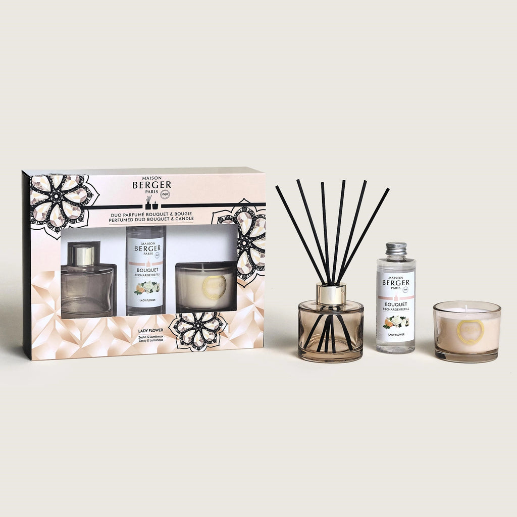 Eternity Nude Mini Bouquet & Candle Duo Gift Set