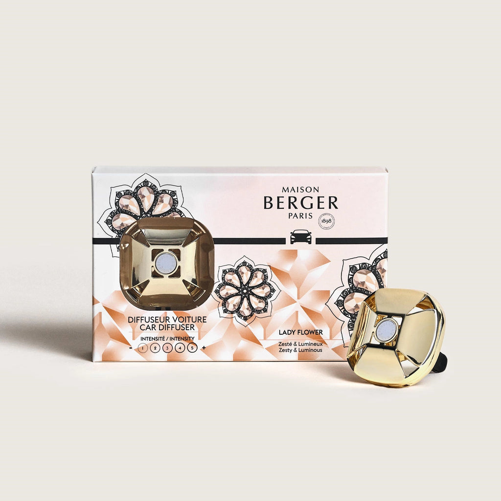 Eternity Gold Car Diffuser Lady Flower Gift Set