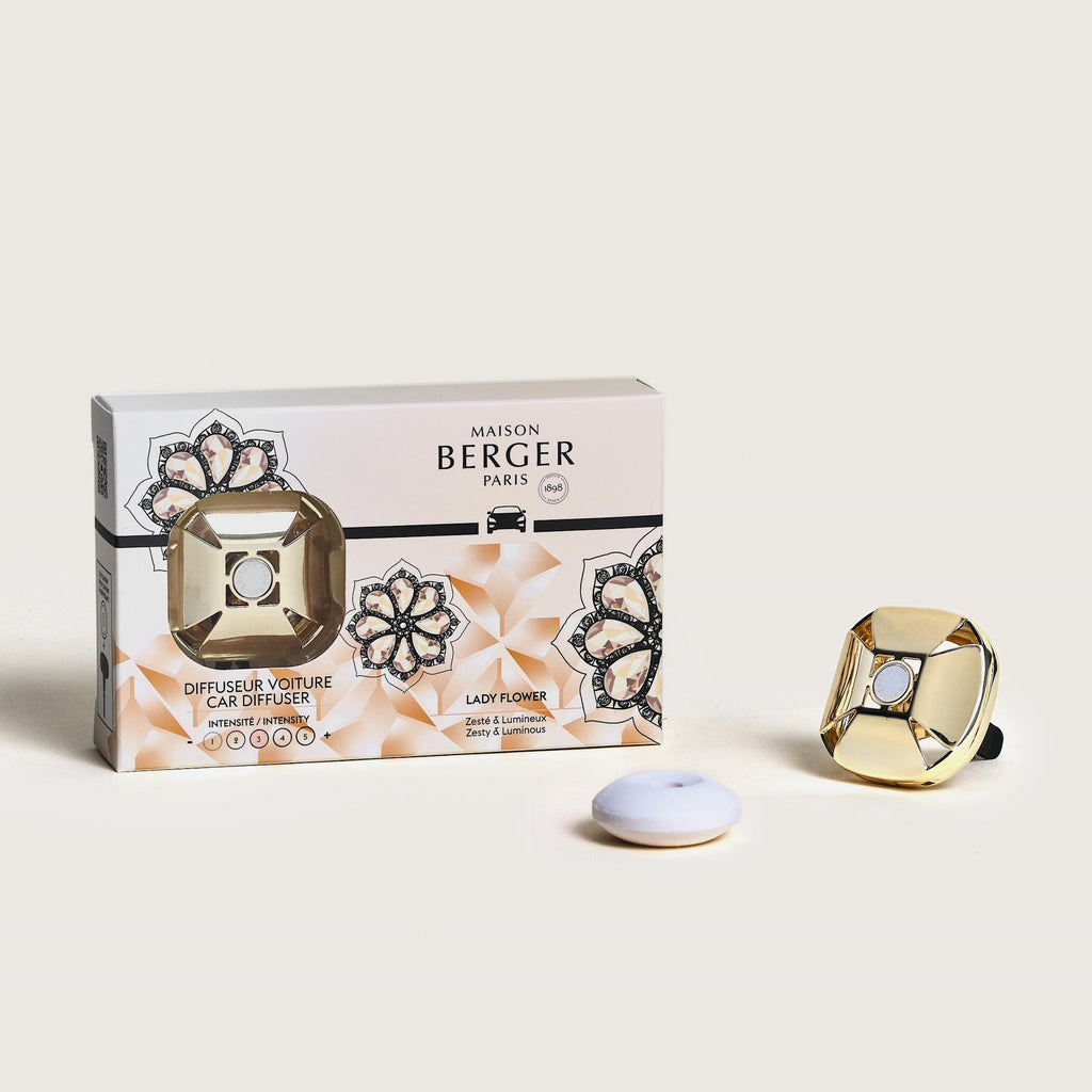 Eternity Gold Car Diffuser Lady Flower Gift Set