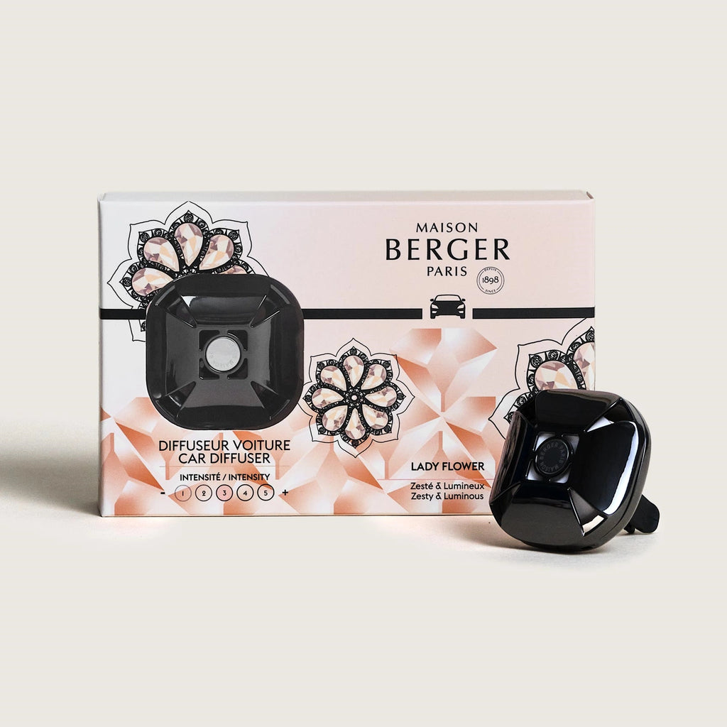 Eternity Gun Metal Car Diffuser Lady Flower Gift Set