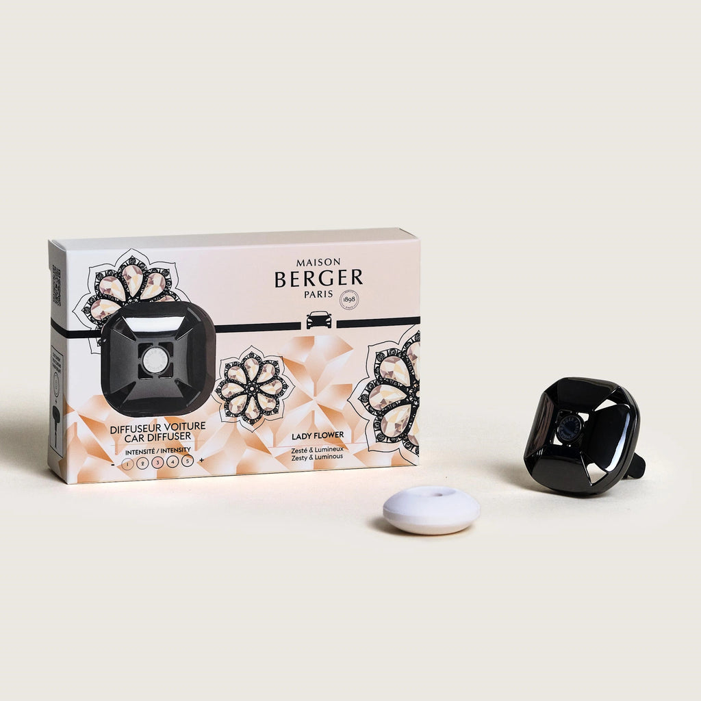 Eternity Gun Metal Car Diffuser Lady Flower Gift Set