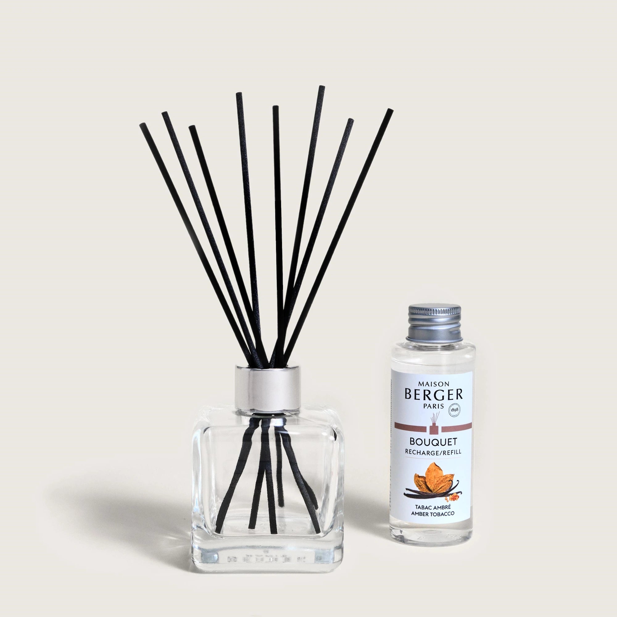 Amber Tobacco Clear Cube Scented Bouquet Diffuser