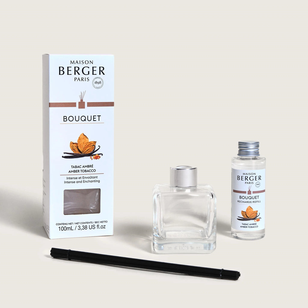 Amber Tobacco Clear Cube Scented Bouquet Diffuser
