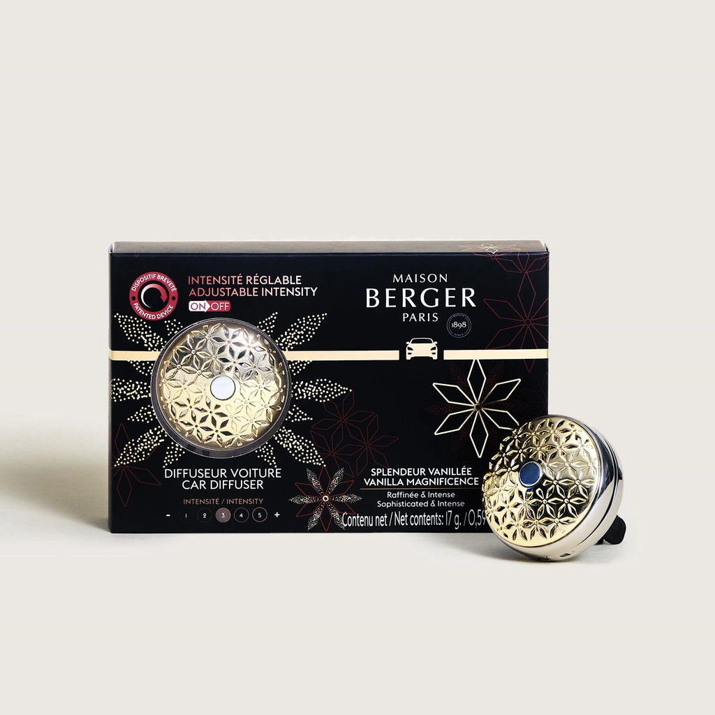 Pomelis Gold Adjustable Car Diffuser Gift Set