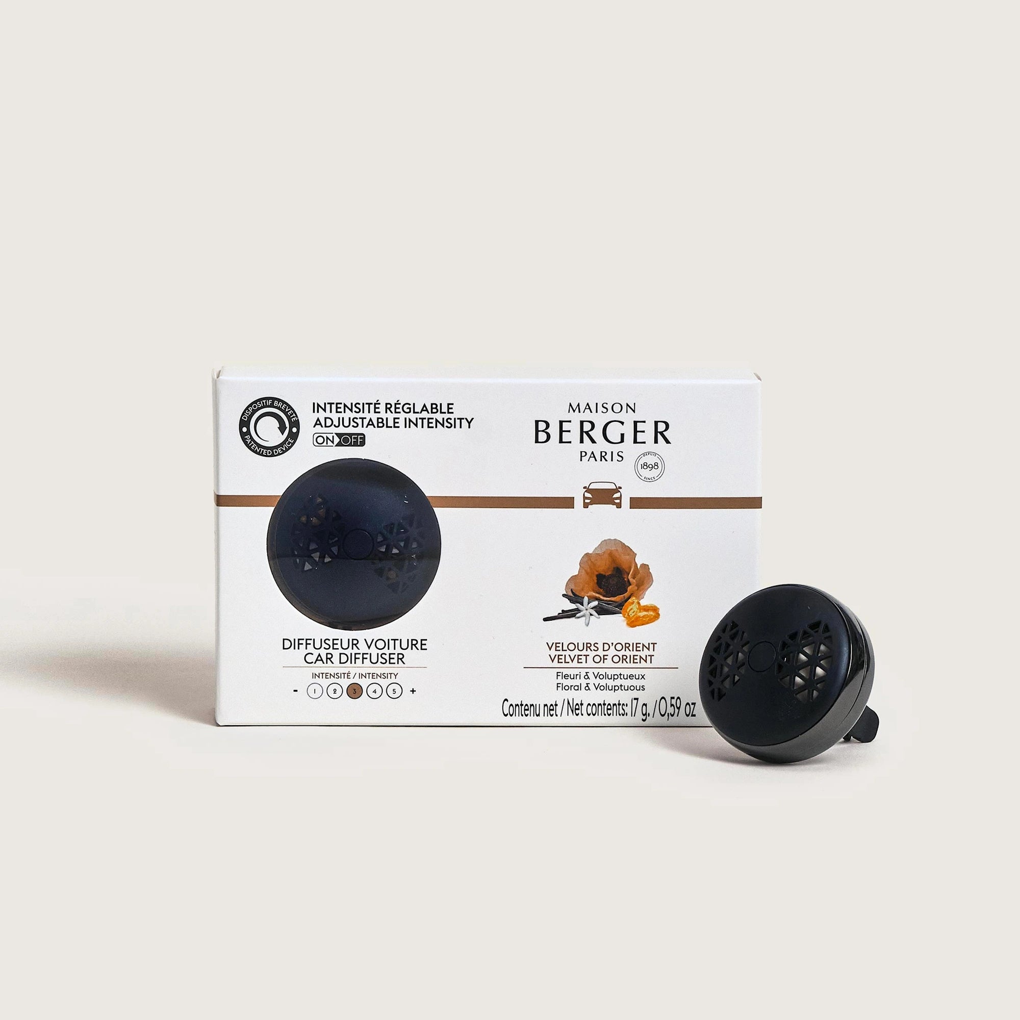 Velvet of Orient Adjustable Car Diffuser Gift Set