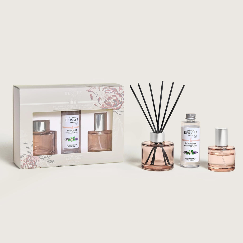 Ophelia Light Floral Mini Bouquet & Home Spray Duo Gift Set