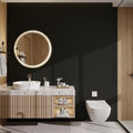 Aluvo Half Round Black Waterproof Wall Panel