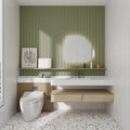 Aluvo Curved Slats Duck Egg Green Waterproof Wall Panel