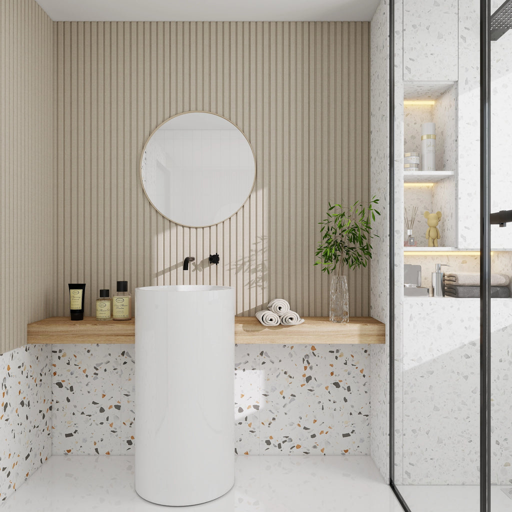 Aluvo Weave Slats Beige Waterproof Wall Panel